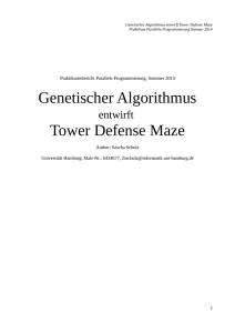 Genetischer Algorithmus Tower Defense Maze