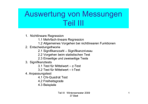 Auswertung von Messungen