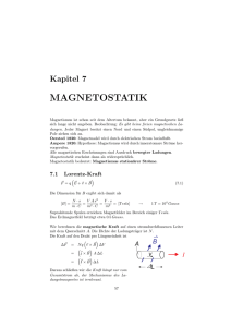 magnetostatik - Fakult at f ur Physik
