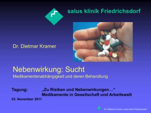 Nebenwirkung: Sucht - salus kliniken GmbH