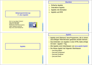 Applets - AG Netzbasierte Informationssysteme
