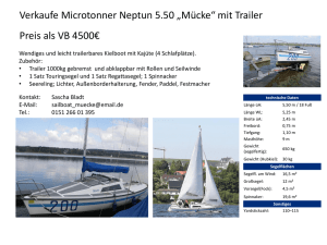 Verkaufe Microtonner Neptun 5.50 „Mücke“ mit Trailer Preis als VB