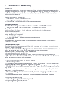 1. Dermatologische Untersuchung - Biochemie