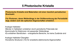 5.2 Photonische Bandlücken - KIT