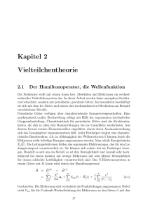 Kapitel 2 Vielteilchentheorie