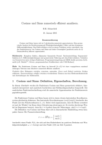 Cosinus und Sinus numerisch effizient annähern.