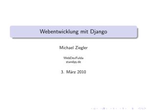 Webentwicklung mit Django