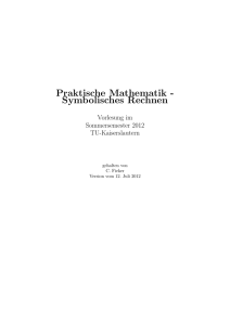 Praktische Mathematik - Symbolisches Rechnen