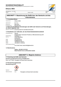 SICHERHEITSDATENBLATT Ethanol, MOS