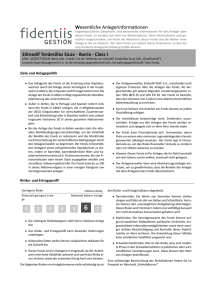 Wesentliche Anlegerinforma onen Siitnedif Tordesillas Sicav