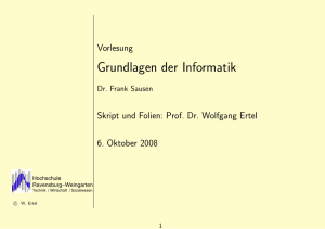 Grundlagen der Informatik - Hochschule Ravensburg