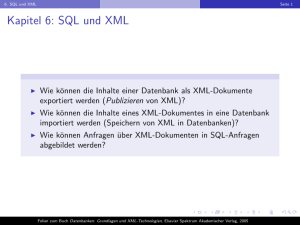 Kapitel 6: SQL und XML