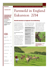 Farmwild Exkursion England 2014