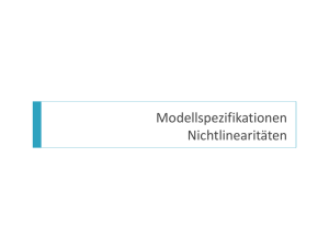 Modellspezifikationen Nichtlinearitäten