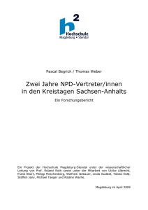 Zwei Jahre NPD in den Kreistagen Sachsen-Anhalts
