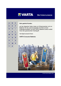 VARTA Baterielexikon - VARTA Consumer Batteries