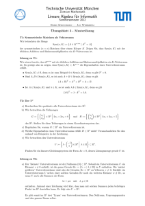 Technische Universität München Lineare Algebra für Informatik