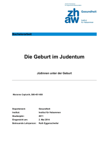 Geburt im Judentum – Jüdinnen unter der Geburt