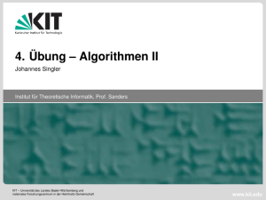 4. Übung – Algorithmen II - Johannes Singler