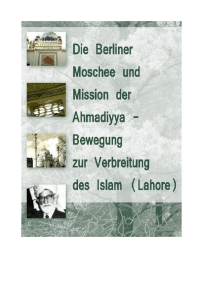 Die Berliner Moschee und Mission der Ahmadiyya