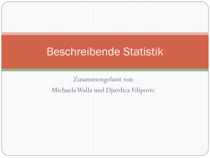 Grundlagen der beschreibenden Statistik von Michela Walla und