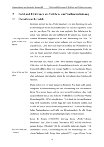 2 Licht und Elektronen als Teilchen- und Wellenerscheinung