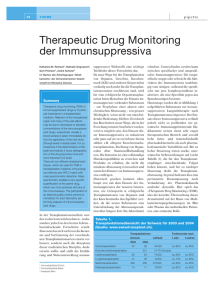 Therapeutic Drug Monitoring der Immunsuppressiva
