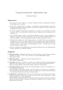 Computermathematik: Aufgabenblatt Sage