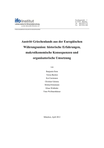 Austritt Griechenlands aus der Europäischen Währungsunion