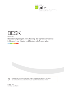 BESK Version 2.0. Beobachtungsbogen zur Erfassung der