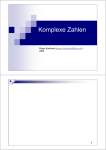 Komplexe Zahlen