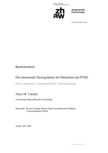 Bachelorarbeit Die emotionale Dysregulation bei Menschen mit