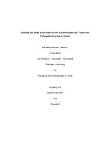 Einfluss des Body Mass Index auf die Insulinresistenz bei