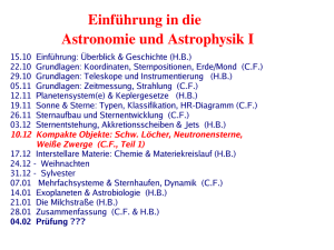 Vorlesung - Max-Planck-Institut für Astronomie