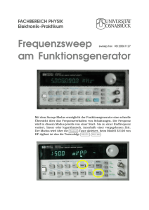 Frequenzsweep am Funktionsgenerator