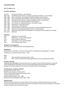Curriculum Vitae - Universität Bern