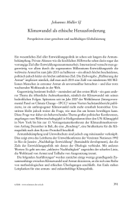 Klimawandel als ethische Herausforderung