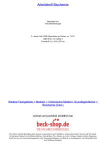 Arbeitsheft Biochemie - ReadingSample - Beck-Shop