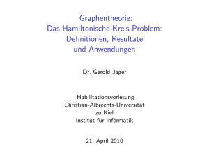 Das Hamiltonische-Kreis-Problem - Institut für Informatik