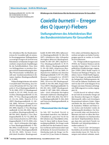 Coxiella burnetii – Erreger des Q (query)-Fiebers