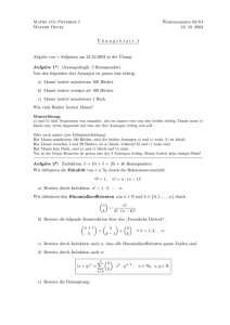 Mathe für Physiker I Wintersemester 03/04 Walter