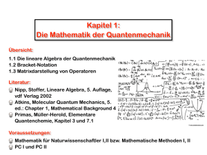 Kapitel 1: Die Mathematik der Quantenmechanik