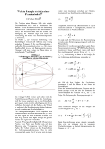 Welche Energie steckt in einer Planetenbahn?