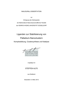 Liganden zur Stabilisierung von Palladium