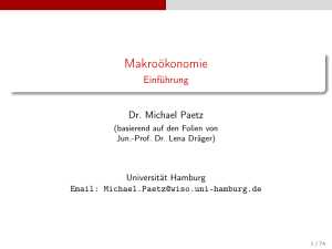 Makroökonomie - Einführung - Fakultät WiSo Uni Hamburg