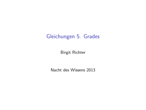 Gleichungen 5. Grades