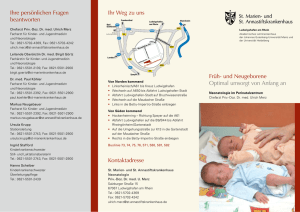 Früh- und Neugeborene Optimal umsorgt von Anfang an Ihre