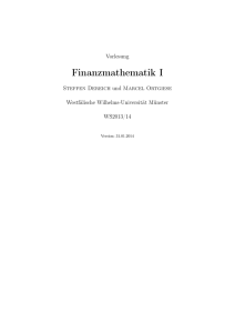 Finanzmathematik I - Universität Münster