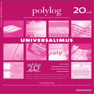 Universalien - polylog. Zeitschrift für interkulturelles Philosophieren