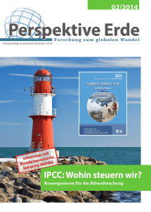 IPCC: Wohin steuern wir? - Forschung für Nachhaltige Entwicklung